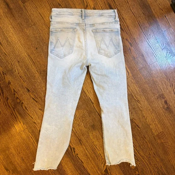 MOTHER Women's Straight Leg Jeans - Light Blue - Picture 3 of 4